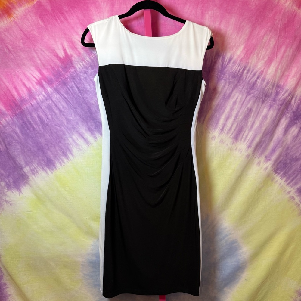 Anne Klein Women's High Neck Color Block Dress ☮️